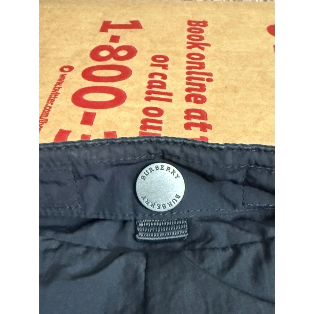 Burberry London Mens Navy Blue Windbreaker Jacket Prorsum Knight Logo XXL
